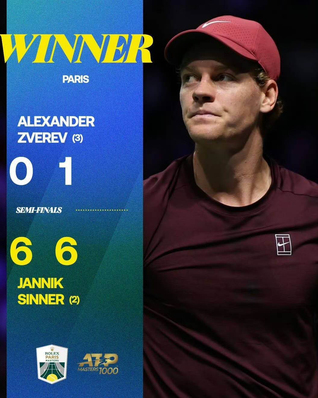 联合杯碾压ATP总决赛，兹维列夫刷新纪录